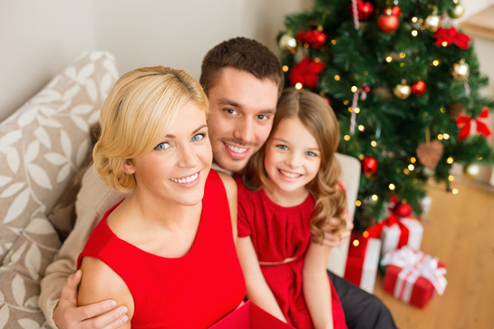 happy family at home
