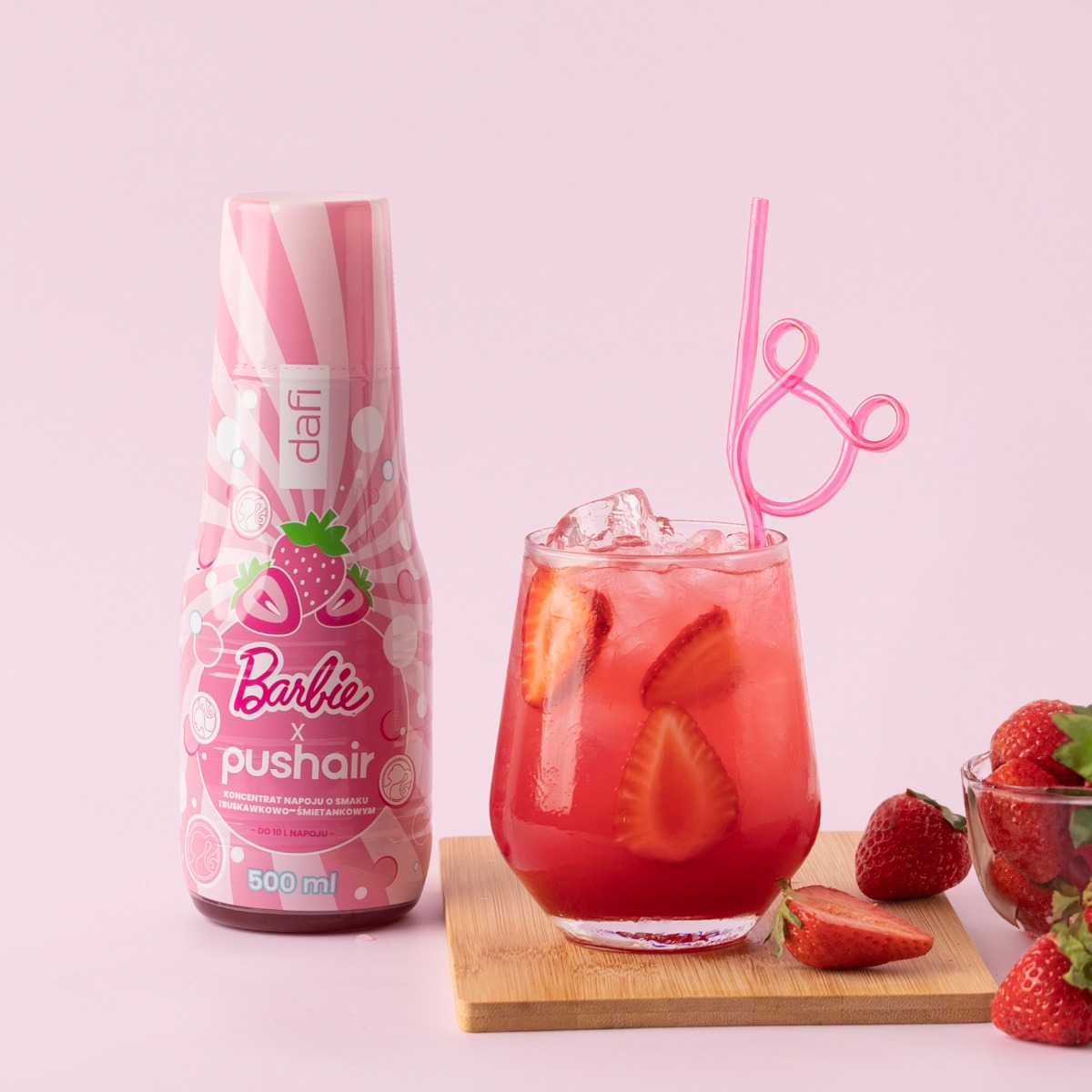 PUSHAIR syrop do wody BARBIE koncentrat do saturatora Dafi 500 ml