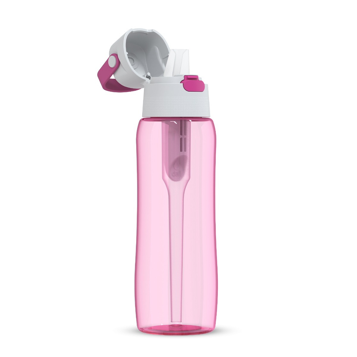 Butelka filtrująca Dafi SOLID 0,7 l flamingowa barwiony zbiornik z filtrem