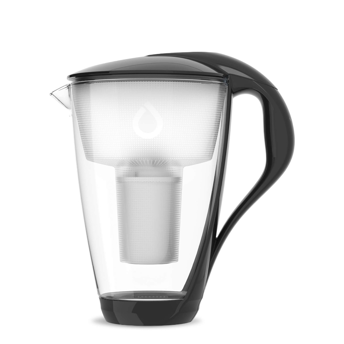 Szklany dzbanek filtrujący Dafi CRYSTAL LED 2 l grafitowy Classic