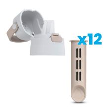 Zakrętka i 12 filtrów do butelki filtrującej Dafi SOLID cappucino