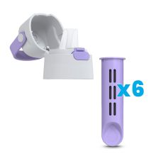 Zakrętka i 6 filtrów do butelki filtrującej Dafi SOLID lavender