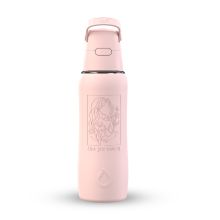 Butelka filtrująca Dafi SOLID SiliconeFit 0,7 l Baby Pink Laser SIŁA JEST KOBIETĄ