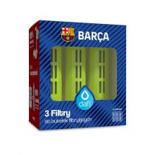ZESTAW 3 filtry do butelki Dafi SOFT i SOLID FC Barcelona limonkowy