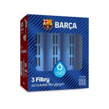 ZESTAW 3 filtry do butelki Dafi SOFT i SOLID FC Barcelona niebieski