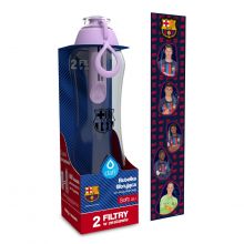Butelka filtrująca Dafi SOFT FC Barcelona 0,5 l jagodowa z 2 filtrami