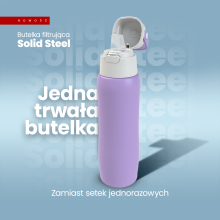 Butelka filtrująca Dafi SOLID Steel lavender 800 ml