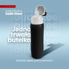 Butelka filtrująca Dafi SOLID Steel czarna 800 ml