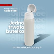 Butelka filtrująca Dafi SOLID Steel perłowa 800 ml new