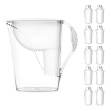 Zestaw dzbanek filtrujący Luna biały z 10 filtrami Classic