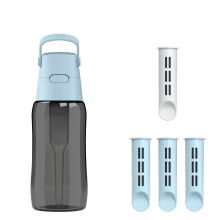 Butelka Filtrująca Dafi SOLID 0,5 Dove Blue Zbiornik Czarny 4x Filtr