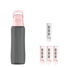 Butelka Filtrująca Dafi SOLID 0,7 Baby Pink Zbiornik Czarny 4x Filtr