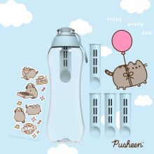 Butelka Filtrująca Dafi x PUSHEEN SOFT 0,5 5x Filtr Dove Blue naklejki