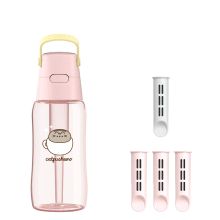 Butelka Filtrująca Dafi x PUSHEEN SOLID 0,5 4x Filtr Baby Pink