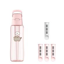 Butelka Filtrująca Dafi x PUSHEEN SOLID 0,7 4x Filtr Baby Pink