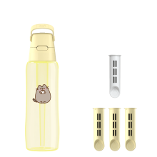 Butelka Filtrująca Dafi x PUSHEEN SOLID 0,7 4x Filtr Yellow