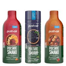 PushAir 3 Syropy do Wody Malina Imbir Pomarańcza + Pieczone Jabłko Cynamon + Czarna Porzeczka