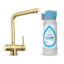 System filtrujący Dafi FLOW COMFORT Basic (DC10) + bateria trójdrożna HERO złoto szczotkowane 