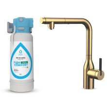 System filtrujący Dafi FLOW COMFORT DC10 + bateria trójdrożna SKANDI złoto szczotkowane