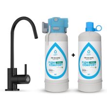 System filtrujący Dafi FLOW COMFORT 2x Filtr Basic (DC10) + kran ALTO czarny