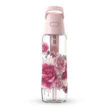 Butelka Filtrująca Dafi SOLID 0,7 Baby Pink z Filtrem Kwiaty nadruk UV