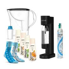Zestaw Studencki Dafi: saturator DAFI PUSHAIR, dzbanek filtrujący z filtrem magnezowym, 2 x syrop APERITIF SPRITZ PUSHAIR, 2 x syrop MOJITO PUSHAIR