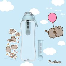Butelka Filtrująca Dafi x PUSHEEN SOFT 0,5 2x Filtr Dove Blue naklejki