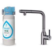 System filtrujący Dafi FLOW COMFORT DC10 + bateria trójdrożna SKANDI gun metal