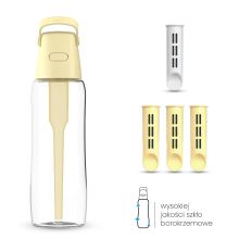 Szklana Butelka Filtrująca Dafi GLASS 0,6 Yellow Butter 4x Filtr
