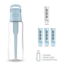 Szklana Butelka Filtrująca Dafi GLASS 0,6 Dove Blue 4x Filtr