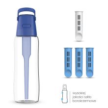 Szklana Butelka Filtrująca Dafi GLASS 0,6 Navy Cobalt 4x Filtr