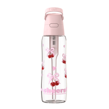 Butelka Filtrująca Dafi SOLID 0,7 l Baby Pink z Filtrem Wiśnie nadruk UV