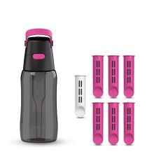 Butelka filtrująca Dafi SOLID 0,5 flamingowa zbiornik czarny 7 filtrów