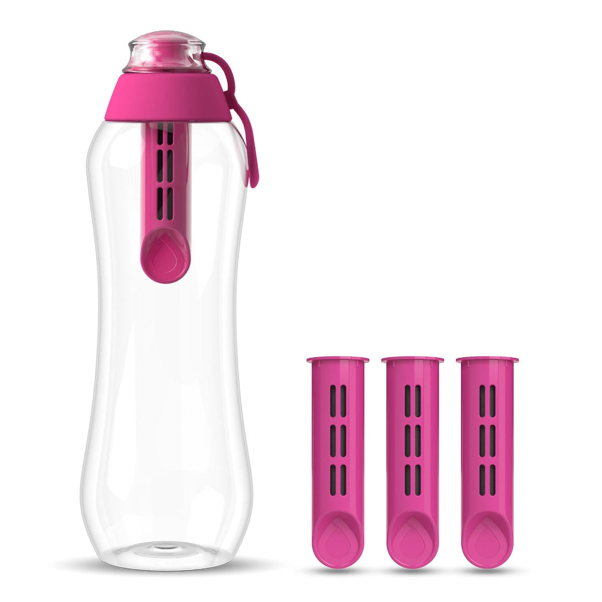 Butelka filtrująca Dafi SOFT 0,5 l flamingowa z 4 filtrami