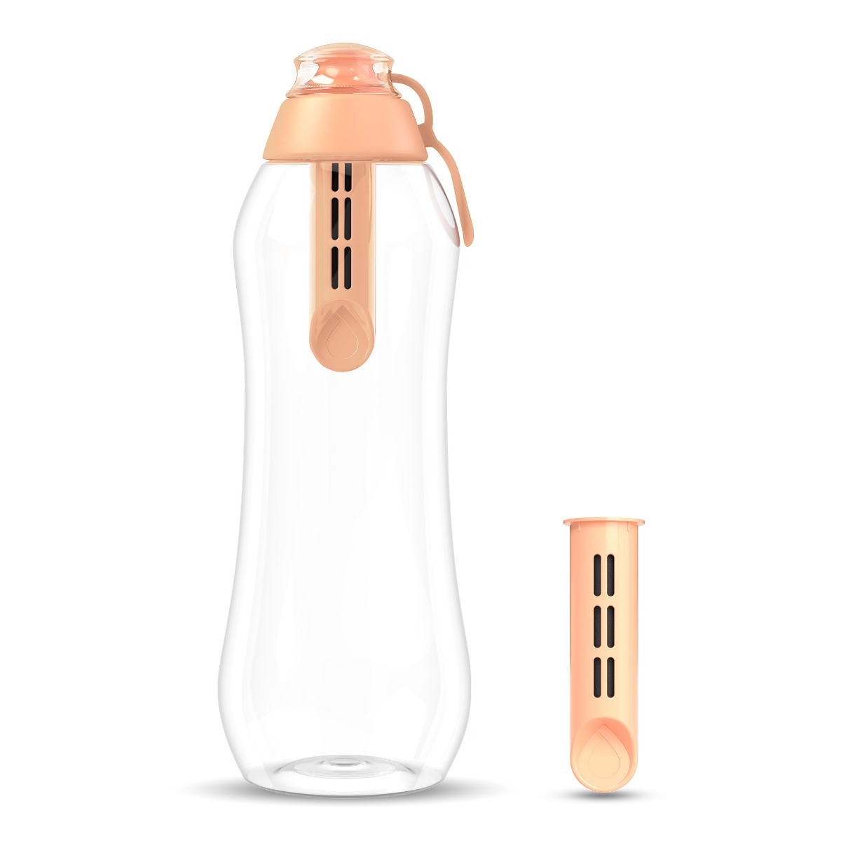 Butelka filtrująca Dafi SOFT 0,7 l peach fuzz z 2 filtrami węglowymi