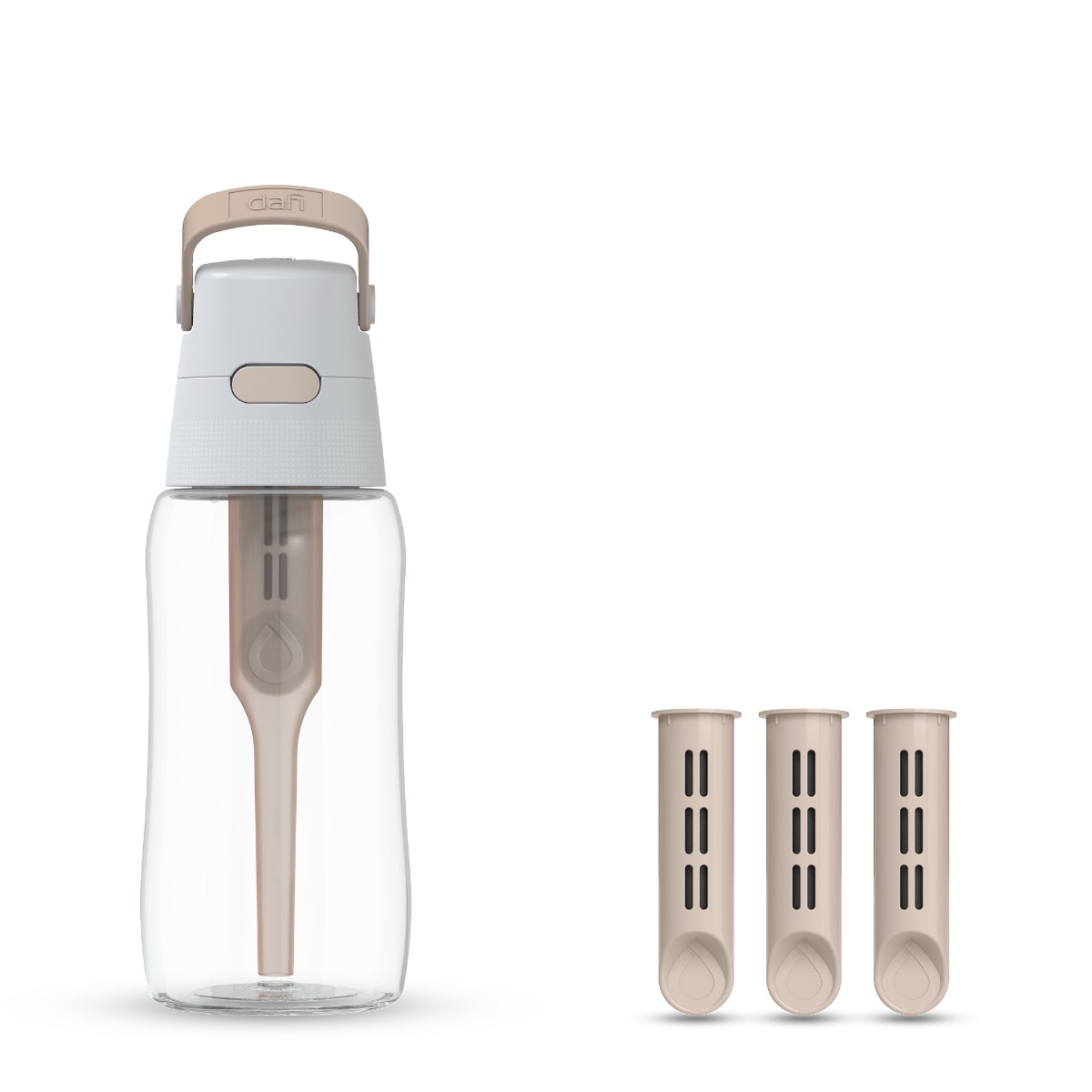 Butelka filtrująca Dafi SOLID 0,5 l cappuccino z 4 filtrami