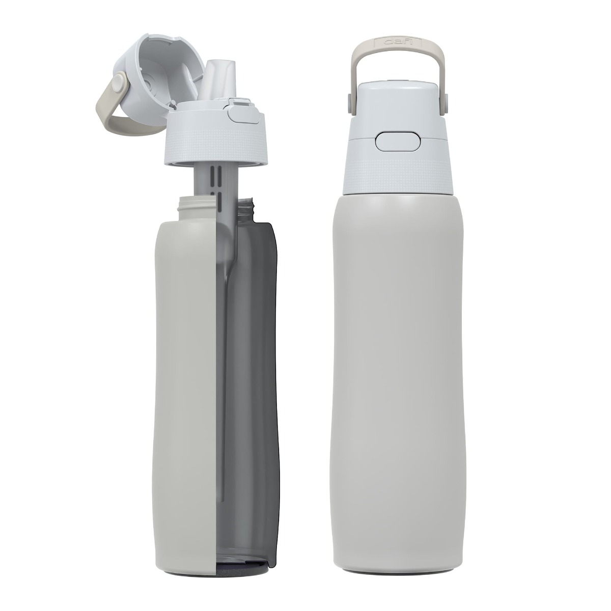 Butelka filtrująca Dafi SOLID Steel perłowa 800 ml wielorazowa