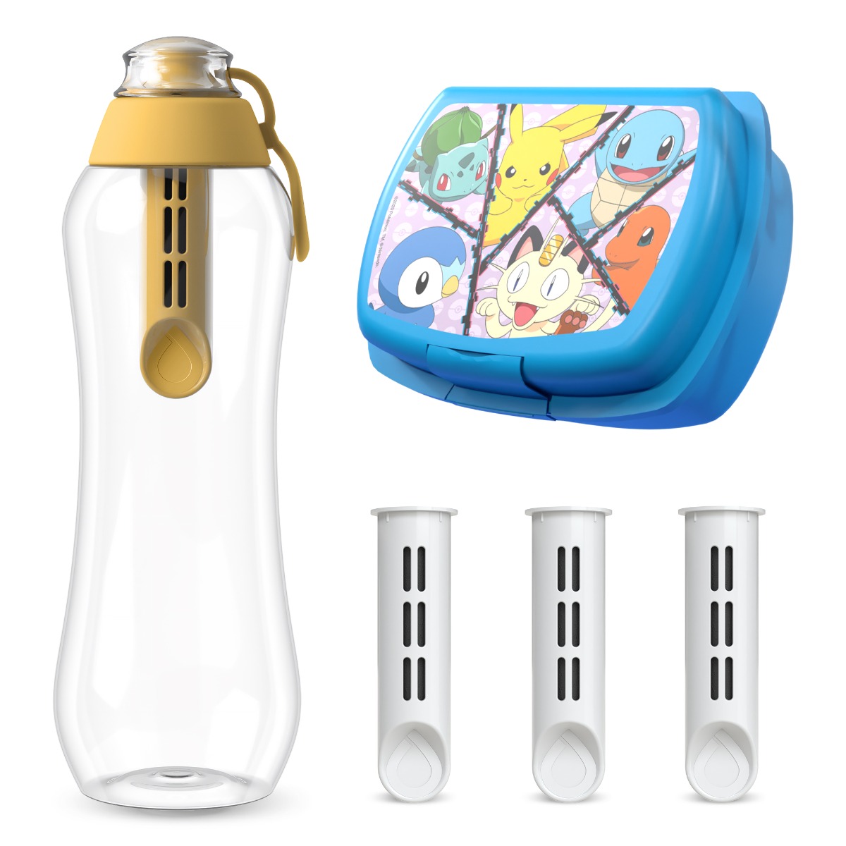 OUTLET ZESTAW Butelka filtrująca Dafi Soft 0,5 wanilia z 4 wkładami + lunchbox