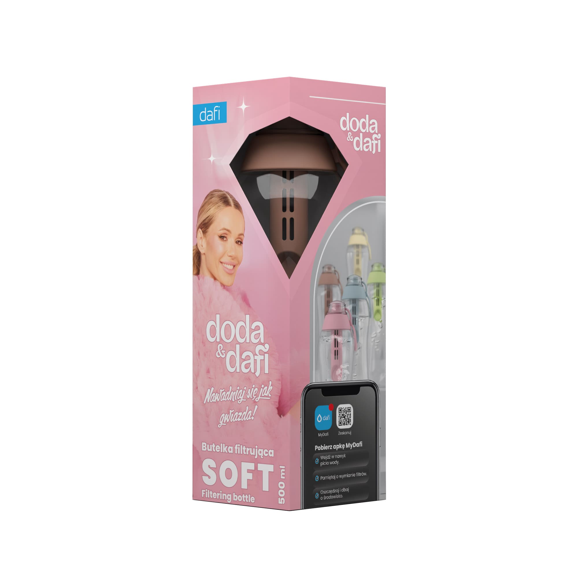 Butelka Filtrująca Dafi Soft DODA 0,5 Mocha Mousse