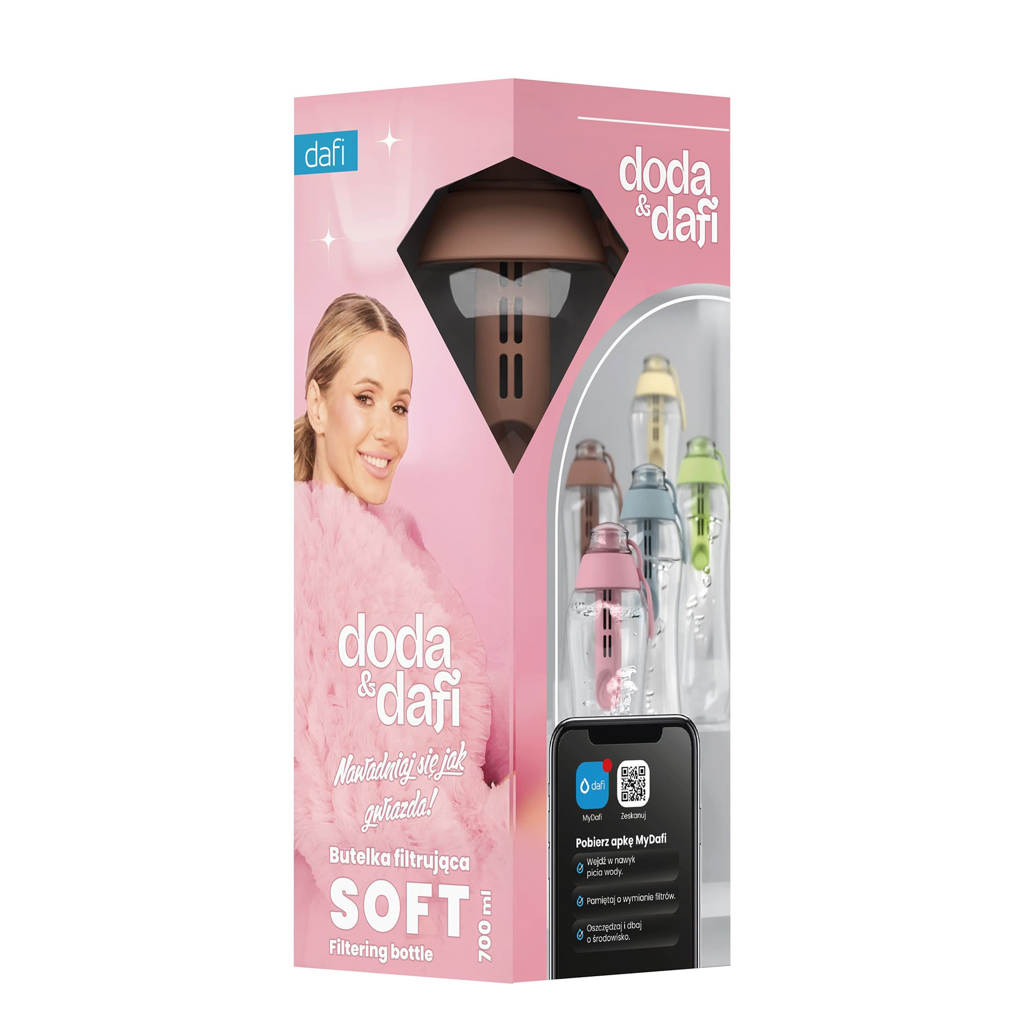 Butelka Filtrująca Dafi Soft DODA 0,7 Mocha Mousse