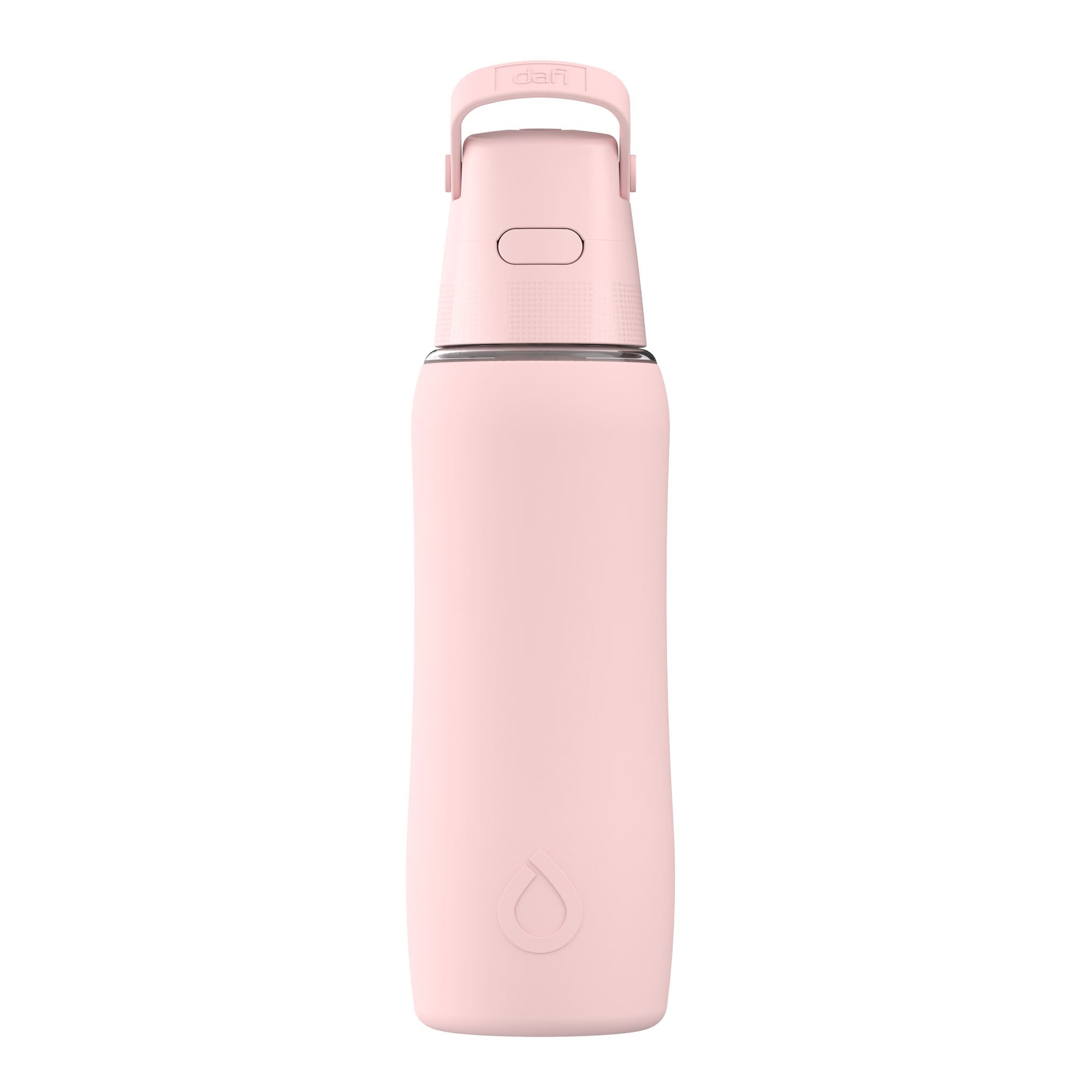 Szklana Butelka Filtrująca Dafi GLASS SiliconeFit 0,6 Baby Pink z Filtrem