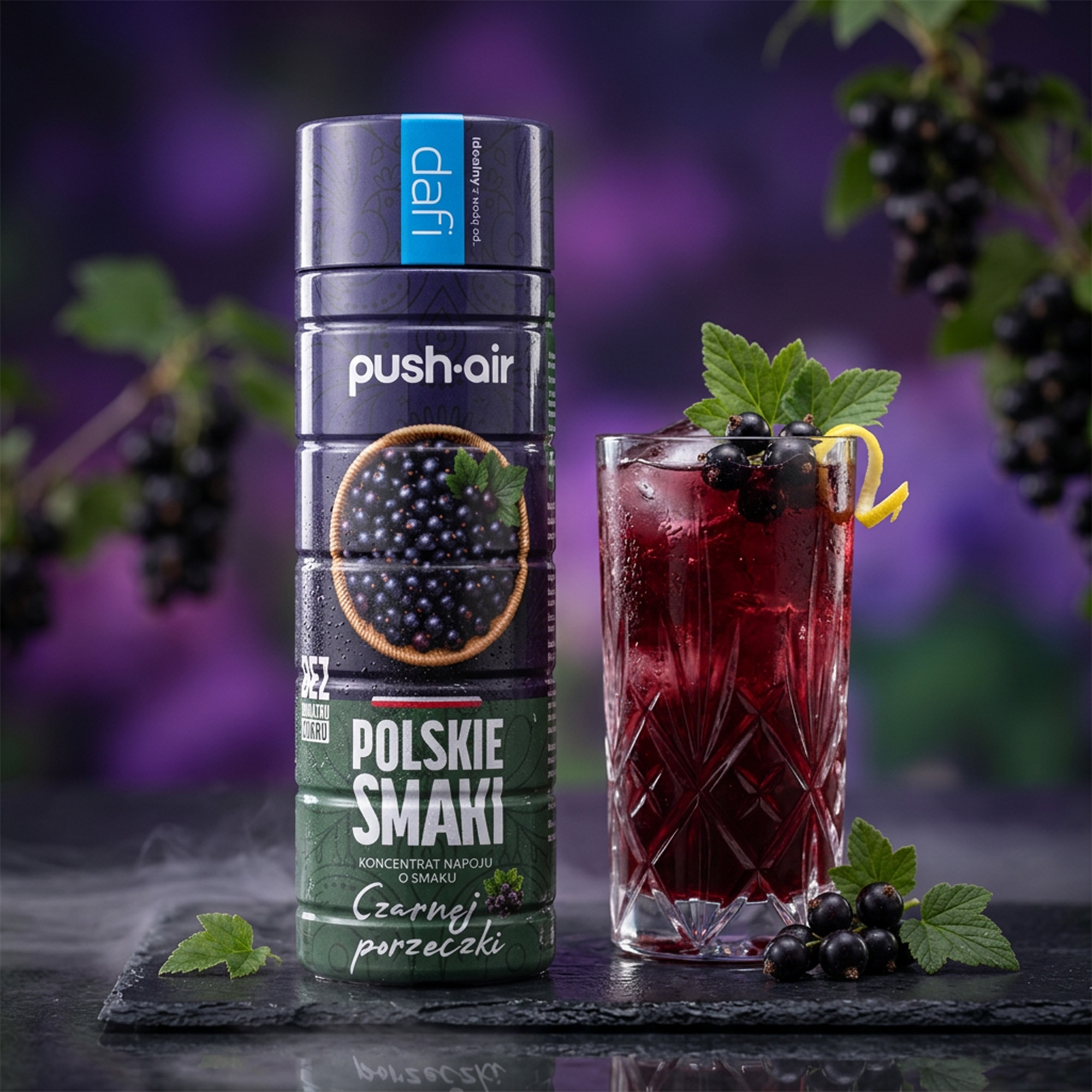 Czarna porzeczka koncentrat do saturatora Dafi Pushair 500 ml