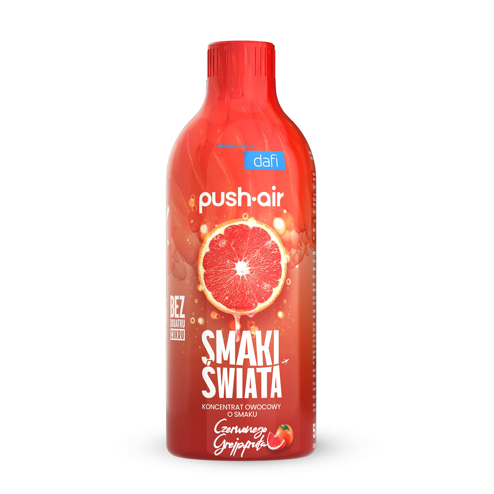 PushAir Koncentrat do Wody Czerwony Grejpfrut Syrop Dafi 500 ml