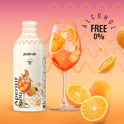 PUSHAIR syrop do wody Aperitif Spritz koncentrat do saturatora Dafi 500 ml